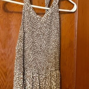 Brown and Tan Patterned Pantsuit Ladies Size Medium